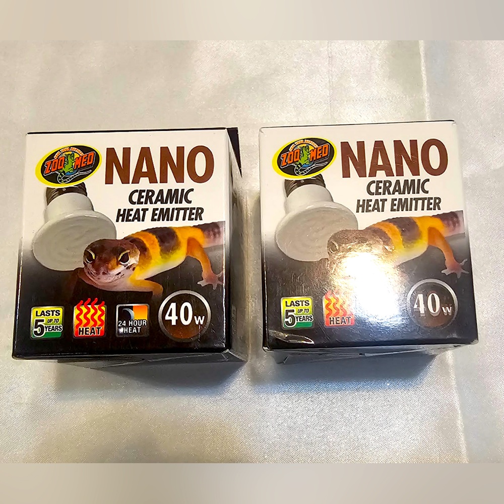 2 Zoo Med Nano Ceramic Heat Emitters 40W